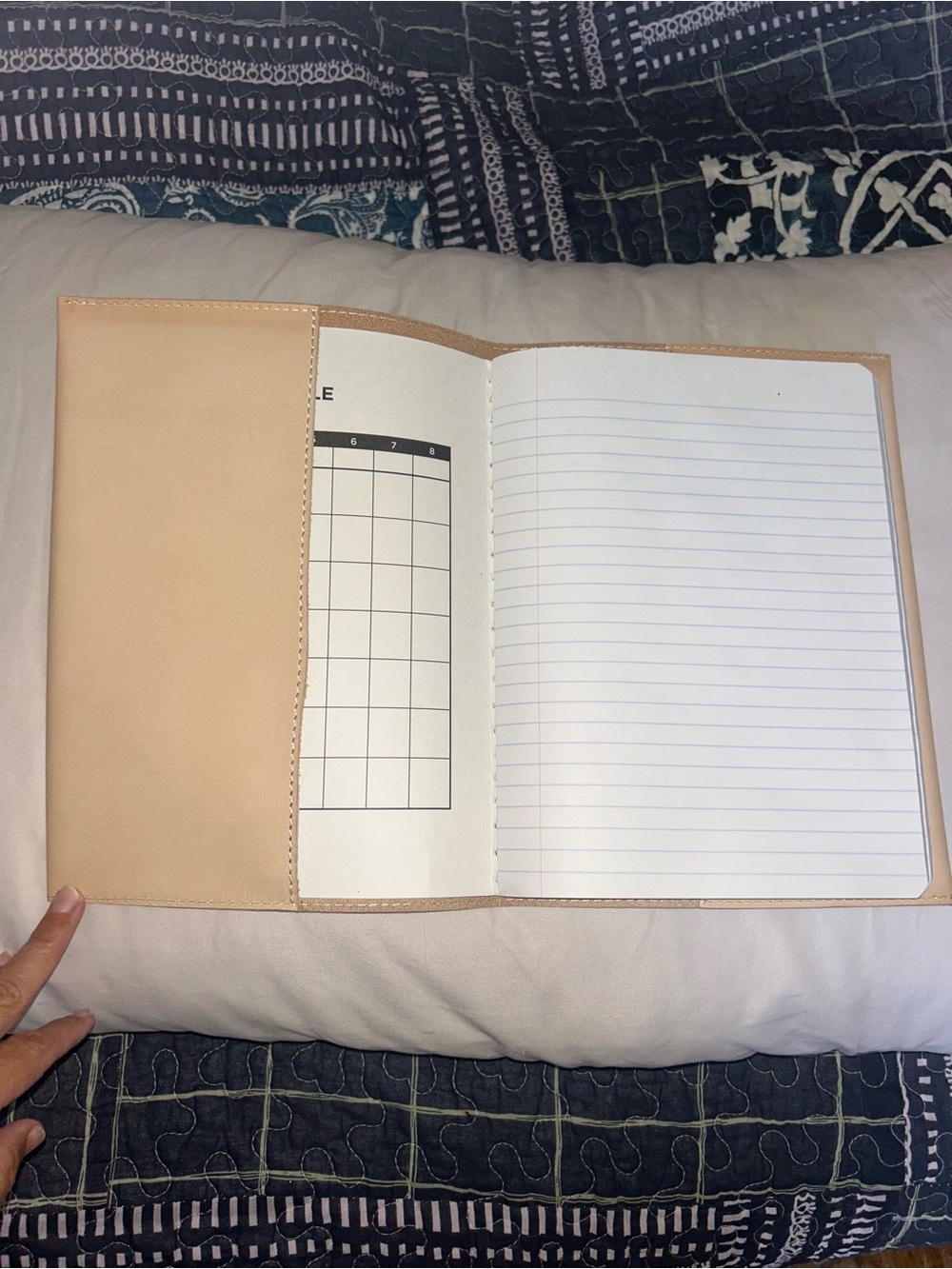 Consuela Diego Leather Notebook Cover with Embossed MTRA Crest - Picture 3 of 4